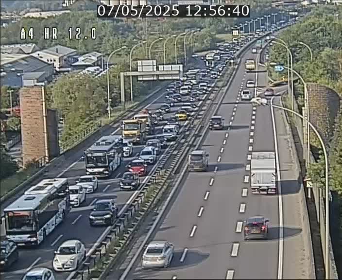 Traffic live webcam Luxembourg Jonction Foetz - A4 - BK 12.0 - direction Esch sur Alzette