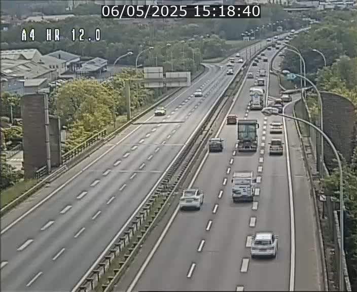 Traffic live webcam Luxembourg Jonction Foetz - A4 - BK 12.0 - direction Esch sur Alzette