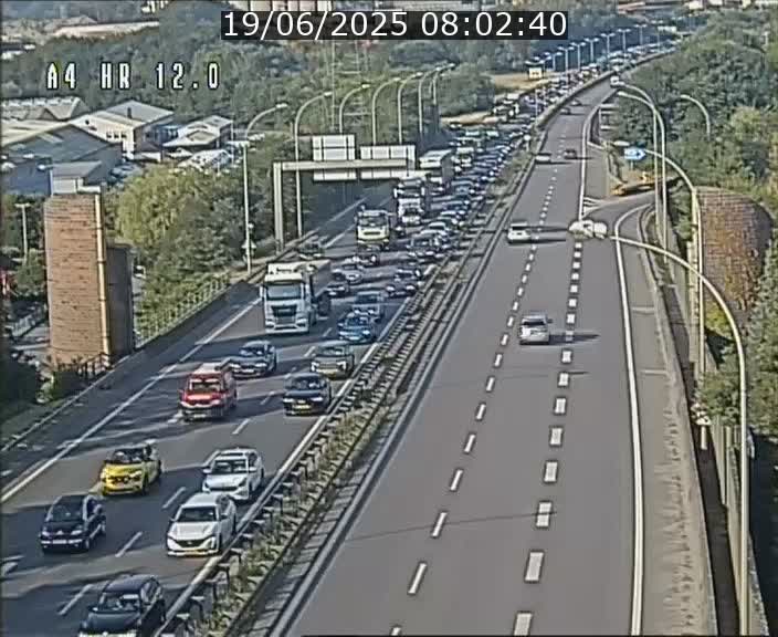 Traffic live webcam Luxembourg Jonction Foetz - A4 - BK 12.0 - direction Esch sur Alzette