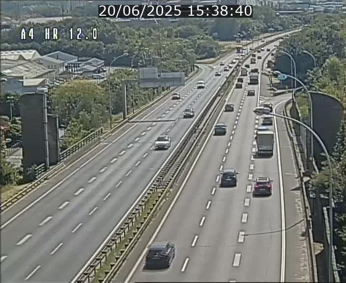 Traffic live webcam Luxembourg Jonction Foetz - A4 - BK 12.0 - direction Esch sur Alzette