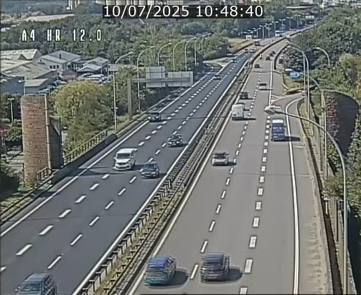 Traffic live webcam Luxembourg Jonction Foetz - A4 - BK 12.0 - direction Esch sur Alzette