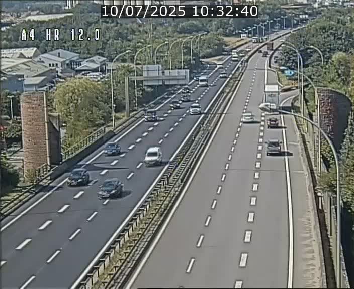 Traffic live webcam Luxembourg Jonction Foetz - A4 - BK 12.0 - direction Esch sur Alzette