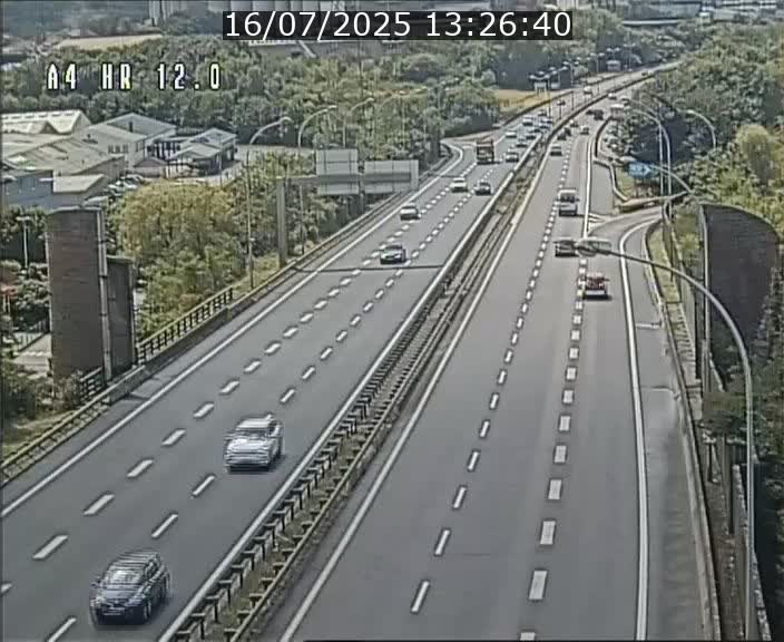 Traffic live webcam Luxembourg Jonction Foetz - A4 - BK 12.0 - direction Esch sur Alzette
