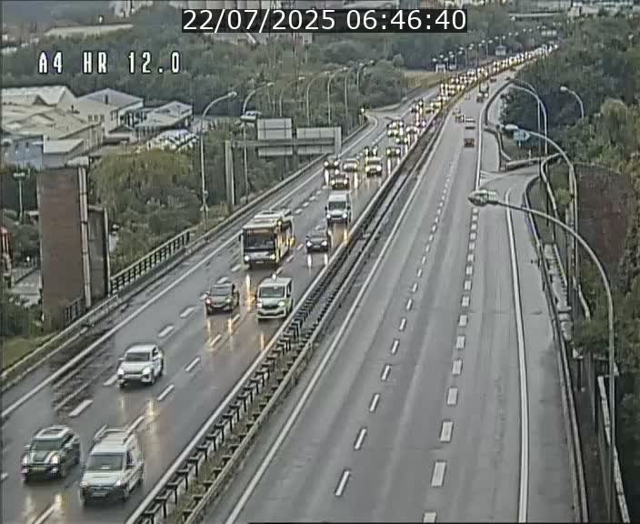 Traffic live webcam Luxembourg Jonction Foetz - A4 - BK 12.0 - direction Esch sur Alzette