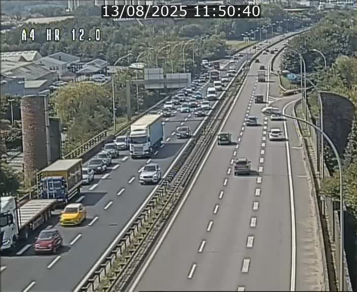 Traffic live webcam Luxembourg Jonction Foetz - A4 - BK 12.0 - direction Esch sur Alzette