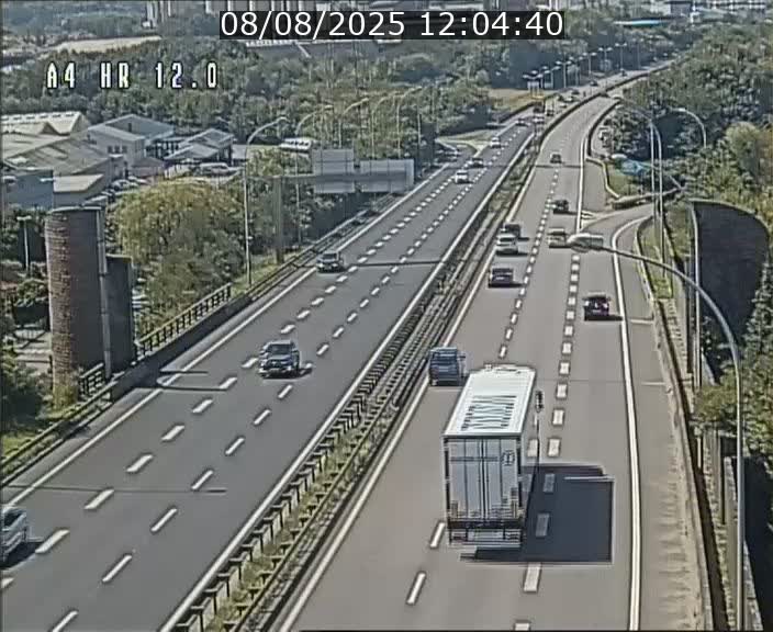 Traffic live webcam Luxembourg Jonction Foetz - A4 - BK 12.0 - direction Esch sur Alzette
