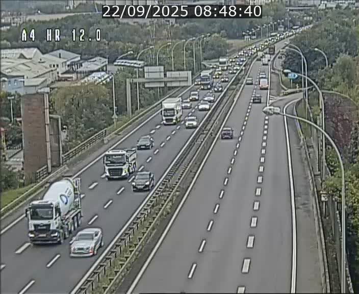 Traffic live webcam Luxembourg Jonction Foetz - A4 - BK 12.0 - direction Esch sur Alzette