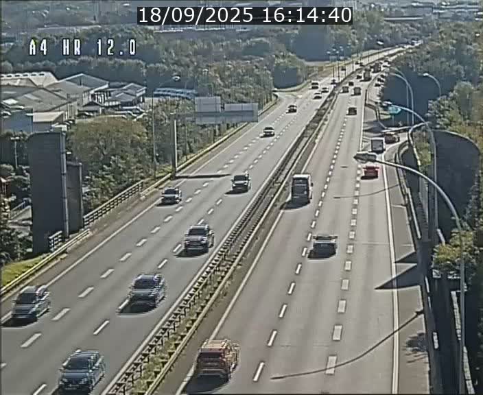 Traffic live webcam Luxembourg Jonction Foetz - A4 - BK 12.0 - direction Esch sur Alzette