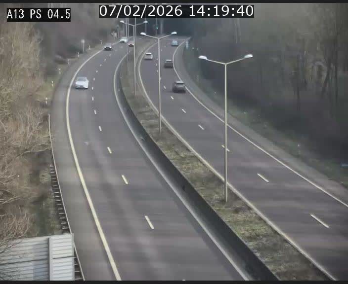 Traffic live webcam Luxembourg Differdange - A13 direction Esch-sur-Alzette - BK 4.5