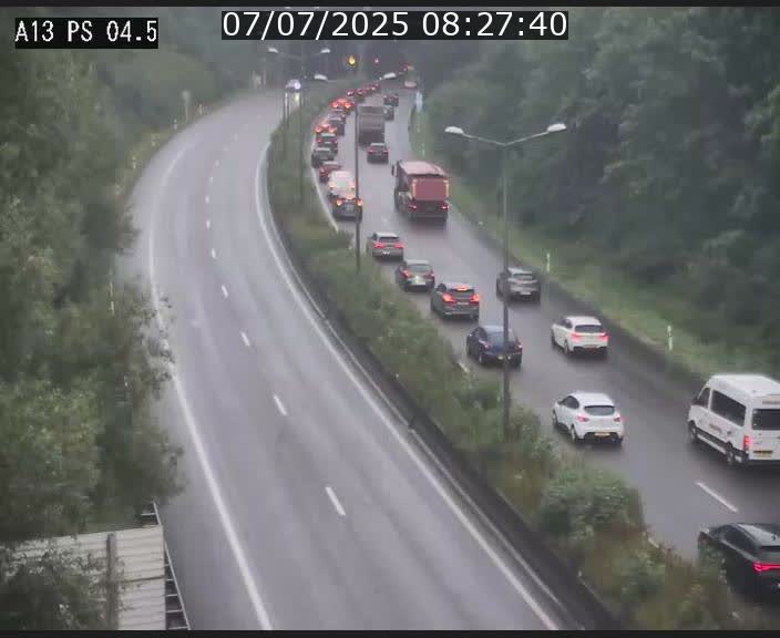Traffic live webcam Luxembourg Differdange - A13 direction Esch-sur-Alzette - BK 4.5