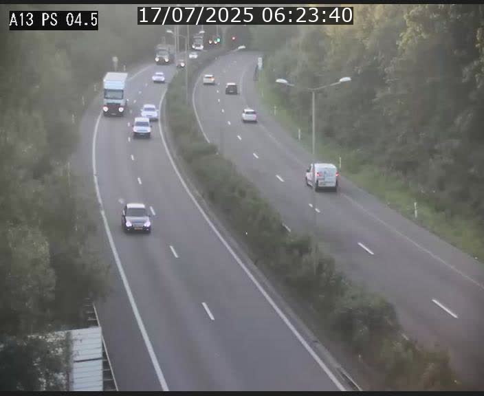 Traffic live webcam Luxembourg Differdange - A13 direction Esch-sur-Alzette - BK 4.5