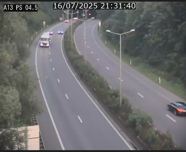 Traffic live webcam Luxembourg Differdange - A13 direction Esch-sur-Alzette - BK 4.5