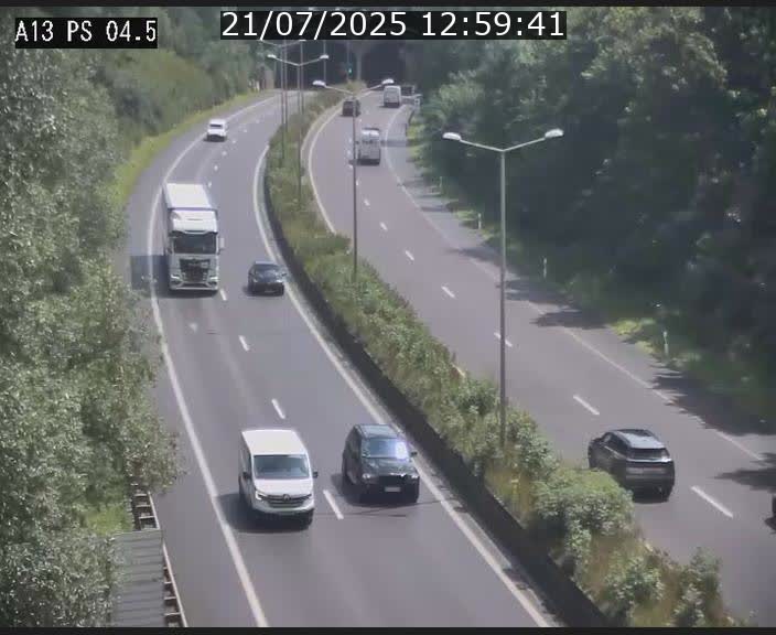 Traffic live webcam Luxembourg Differdange - A13 direction Esch-sur-Alzette - BK 4.5
