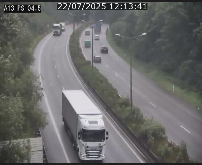 Traffic live webcam Luxembourg Differdange - A13 direction Esch-sur-Alzette - BK 4.5