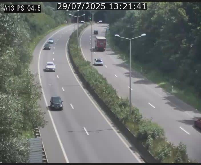Traffic live webcam Luxembourg Differdange - A13 direction Esch-sur-Alzette - BK 4.5