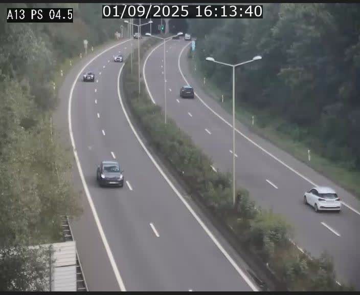 Traffic live webcam Luxembourg Differdange - A13 direction Esch-sur-Alzette - BK 4.5