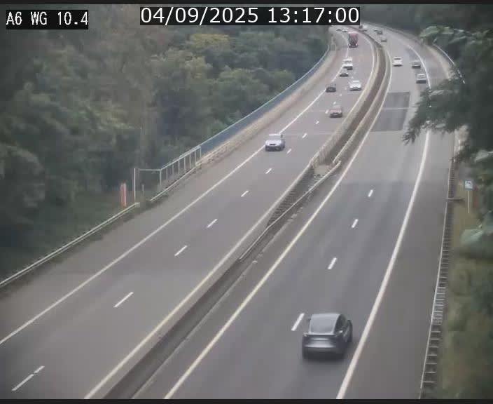 <h2>Traffic live webcam Luxembourg Mamer - A6 - BK 10.4 - direction Luxembourg/France/Allemagne</h2>