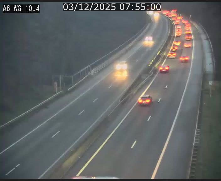 <h2>Traffic live webcam Luxembourg Mamer - A6 - BK 10.4 - direction Luxembourg/France/Allemagne</h2>