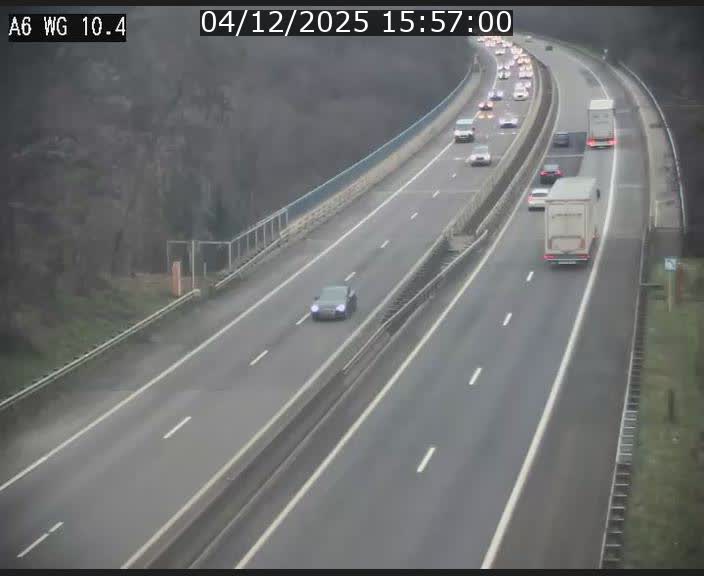 <h2>Traffic live webcam Luxembourg Mamer - A6 - BK 10.4 - direction Luxembourg/France/Allemagne</h2>