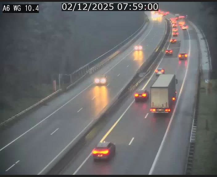 <h2>Traffic live webcam Luxembourg Mamer - A6 - BK 10.4 - direction Luxembourg/France/Allemagne</h2>