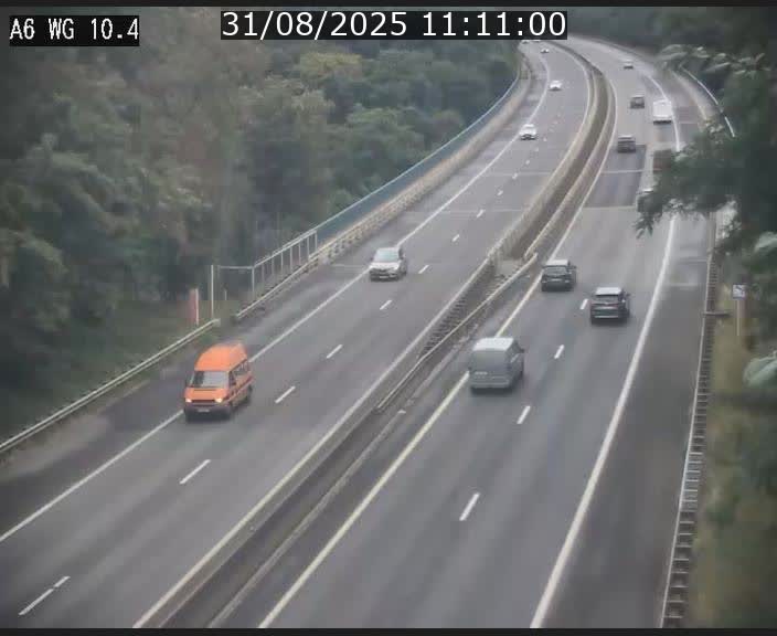 <h2>Traffic live webcam Luxembourg Mamer - A6 - BK 10.4 - direction Luxembourg/France/Allemagne</h2>