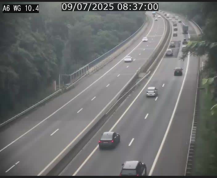 <h2>Traffic live webcam Luxembourg Mamer - A6 - BK 10.4 - direction Luxembourg/France/Allemagne</h2>