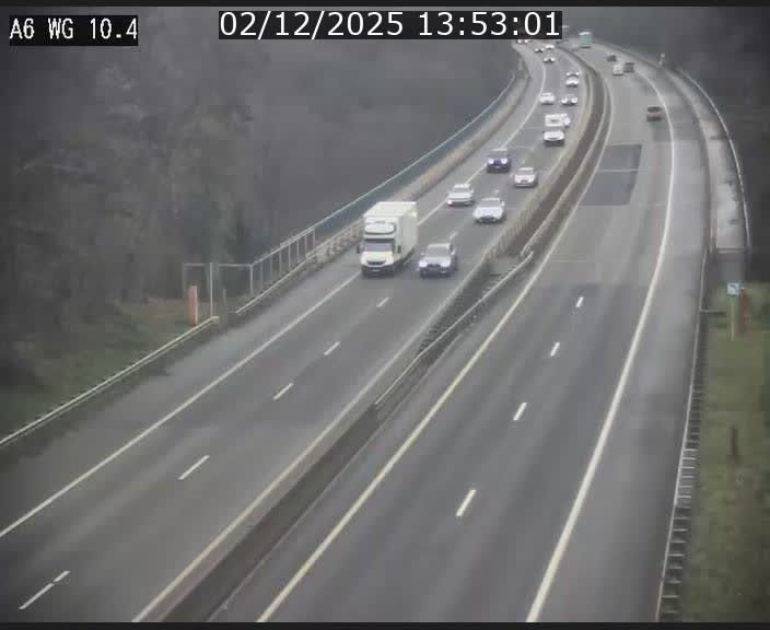 <h2>Traffic live webcam Luxembourg Mamer - A6 - BK 10.4 - direction Luxembourg/France/Allemagne</h2>