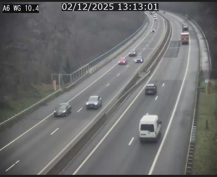 <h2>Traffic live webcam Luxembourg Mamer - A6 - BK 10.4 - direction Luxembourg/France/Allemagne</h2>