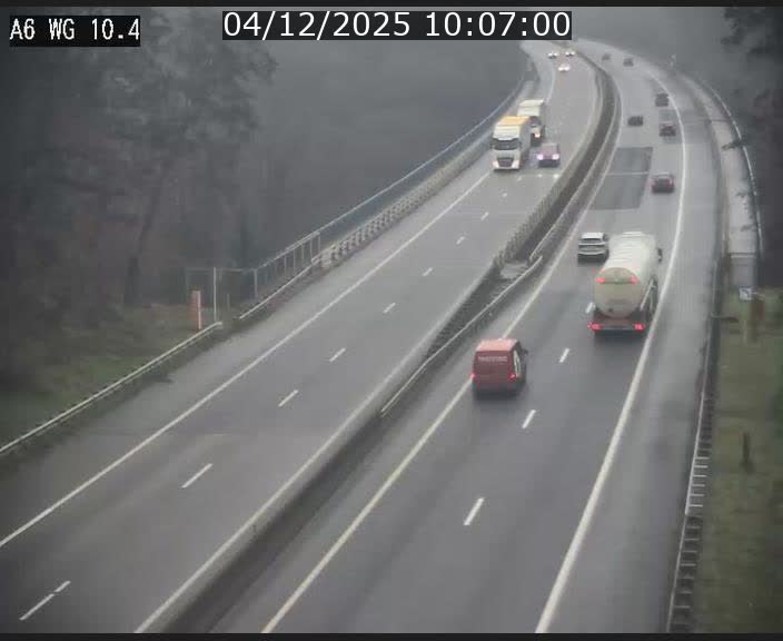 <h2>Traffic live webcam Luxembourg Mamer - A6 - BK 10.4 - direction Luxembourg/France/Allemagne</h2>
