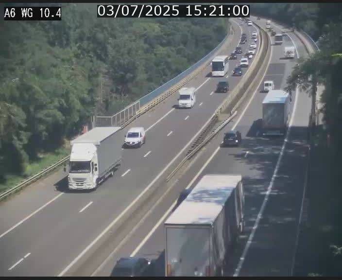 Traffic live webcam Luxembourg Mamer - A6 - BK 10.4 - direction Luxembourg/France/Allemagne