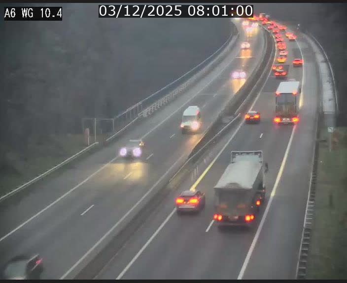 <h2>Traffic live webcam Luxembourg Mamer - A6 - BK 10.4 - direction Luxembourg/France/Allemagne</h2>