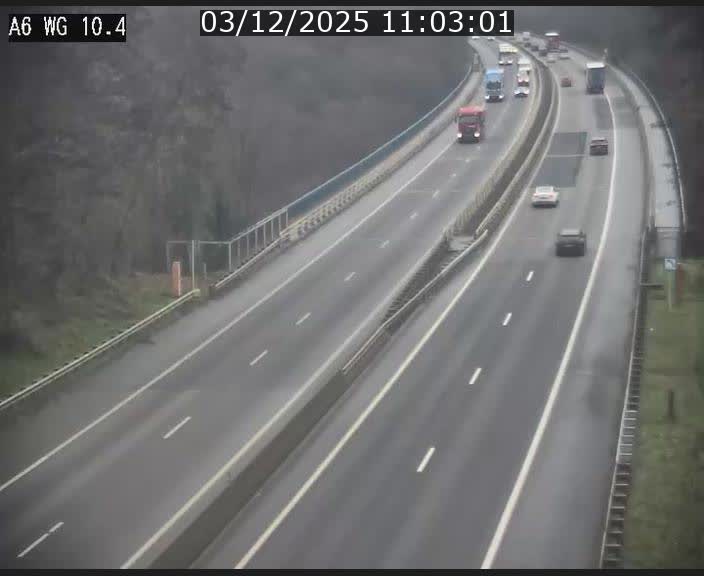<h2>Traffic live webcam Luxembourg Mamer - A6 - BK 10.4 - direction Luxembourg/France/Allemagne</h2>
