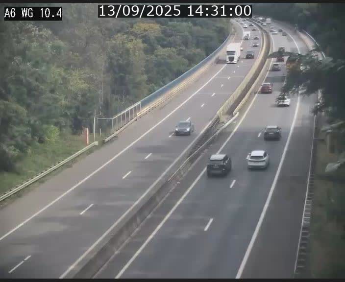 <h2>Traffic live webcam Luxembourg Mamer - A6 - BK 10.4 - direction Luxembourg/France/Allemagne</h2>