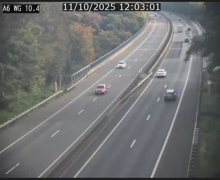 <h2>Traffic live webcam Luxembourg Mamer - A6 - BK 10.4 - direction Luxembourg/France/Allemagne</h2>