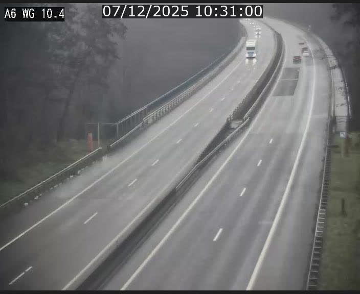 <h2>Traffic live webcam Luxembourg Mamer - A6 - BK 10.4 - direction Luxembourg/France/Allemagne</h2>