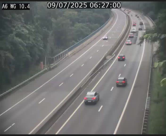 <h2>Traffic live webcam Luxembourg Mamer - A6 - BK 10.4 - direction Luxembourg/France/Allemagne</h2>