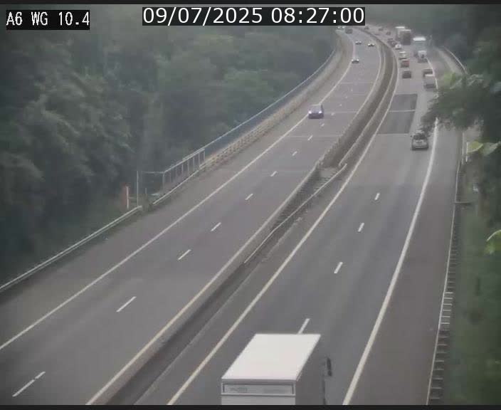 <h2>Traffic live webcam Luxembourg Mamer - A6 - BK 10.4 - direction Luxembourg/France/Allemagne</h2>