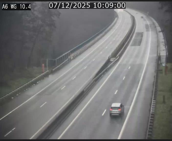 Traffic live webcam Luxembourg Mamer - A6 - BK 10.4 - direction Luxembourg/France/Allemagne