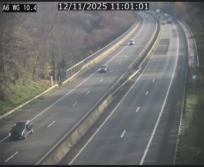 <h2>Traffic live webcam Luxembourg Mamer - A6 - BK 10.4 - direction Luxembourg/France/Allemagne</h2>