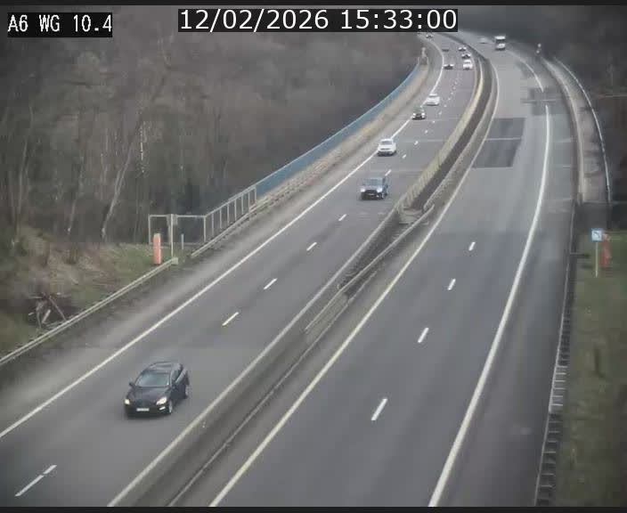 <h2>Traffic live webcam Luxembourg Mamer - A6 - BK 10.4 - direction Luxembourg/France/Allemagne</h2>