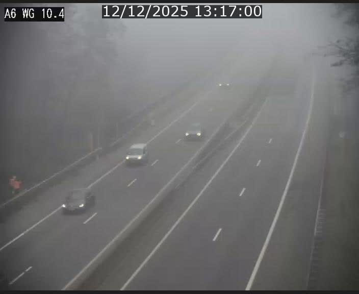 <h2>Traffic live webcam Luxembourg Mamer - A6 - BK 10.4 - direction Luxembourg/France/Allemagne</h2>