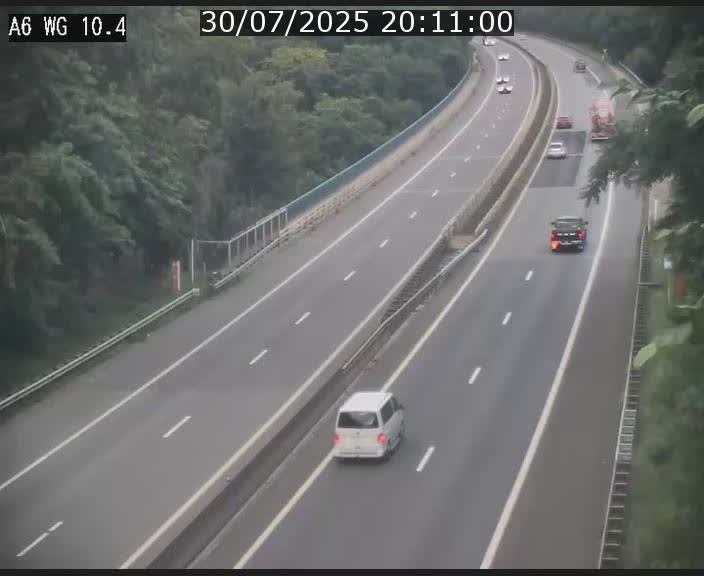 Traffic live webcam Luxembourg Mamer - A6 - BK 10.4 - direction Luxembourg/France/Allemagne