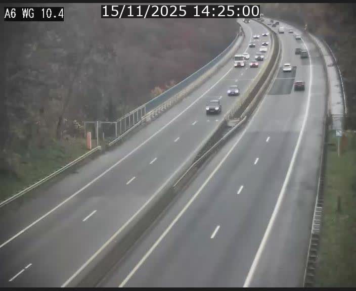 Traffic live webcam Luxembourg Mamer - A6 - BK 10.4 - direction Luxembourg/France/Allemagne