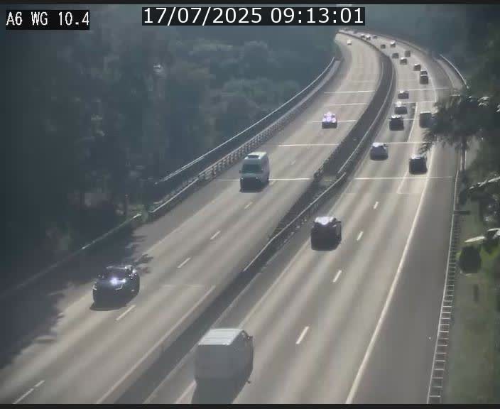 <h2>Traffic live webcam Luxembourg Mamer - A6 - BK 10.4 - direction Luxembourg/France/Allemagne</h2>