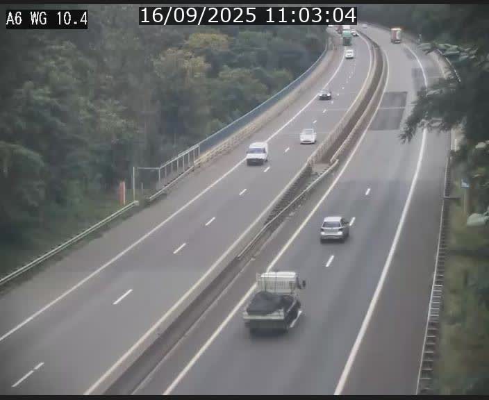 <h2>Traffic live webcam Luxembourg Mamer - A6 - BK 10.4 - direction Luxembourg/France/Allemagne</h2>