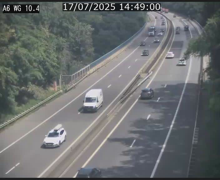 <h2>Traffic live webcam Luxembourg Mamer - A6 - BK 10.4 - direction Luxembourg/France/Allemagne</h2>