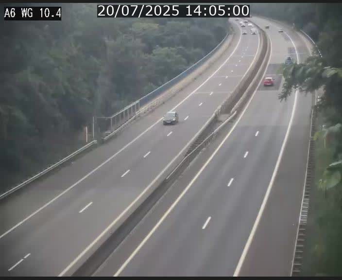 <h2>Traffic live webcam Luxembourg Mamer - A6 - BK 10.4 - direction Luxembourg/France/Allemagne</h2>