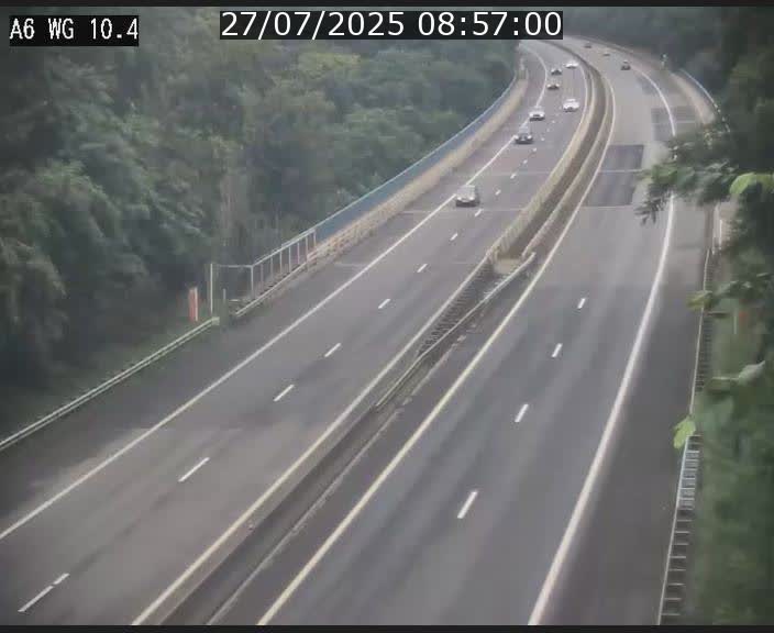 <h2>Traffic live webcam Luxembourg Mamer - A6 - BK 10.4 - direction Luxembourg/France/Allemagne</h2>