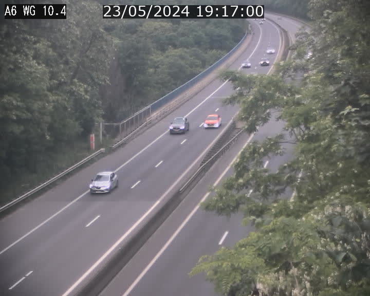 Traffic live webcam Luxembourg Mamer - A6 - BK 10.4 - direction Luxembourg/France/Allemagne