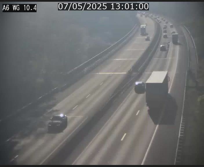 Traffic live webcam Luxembourg Mamer - A6 - BK 10.4 - direction Luxembourg/France/Allemagne